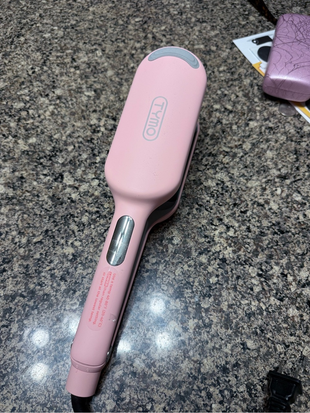 TYMO Pink beach waves curling iron